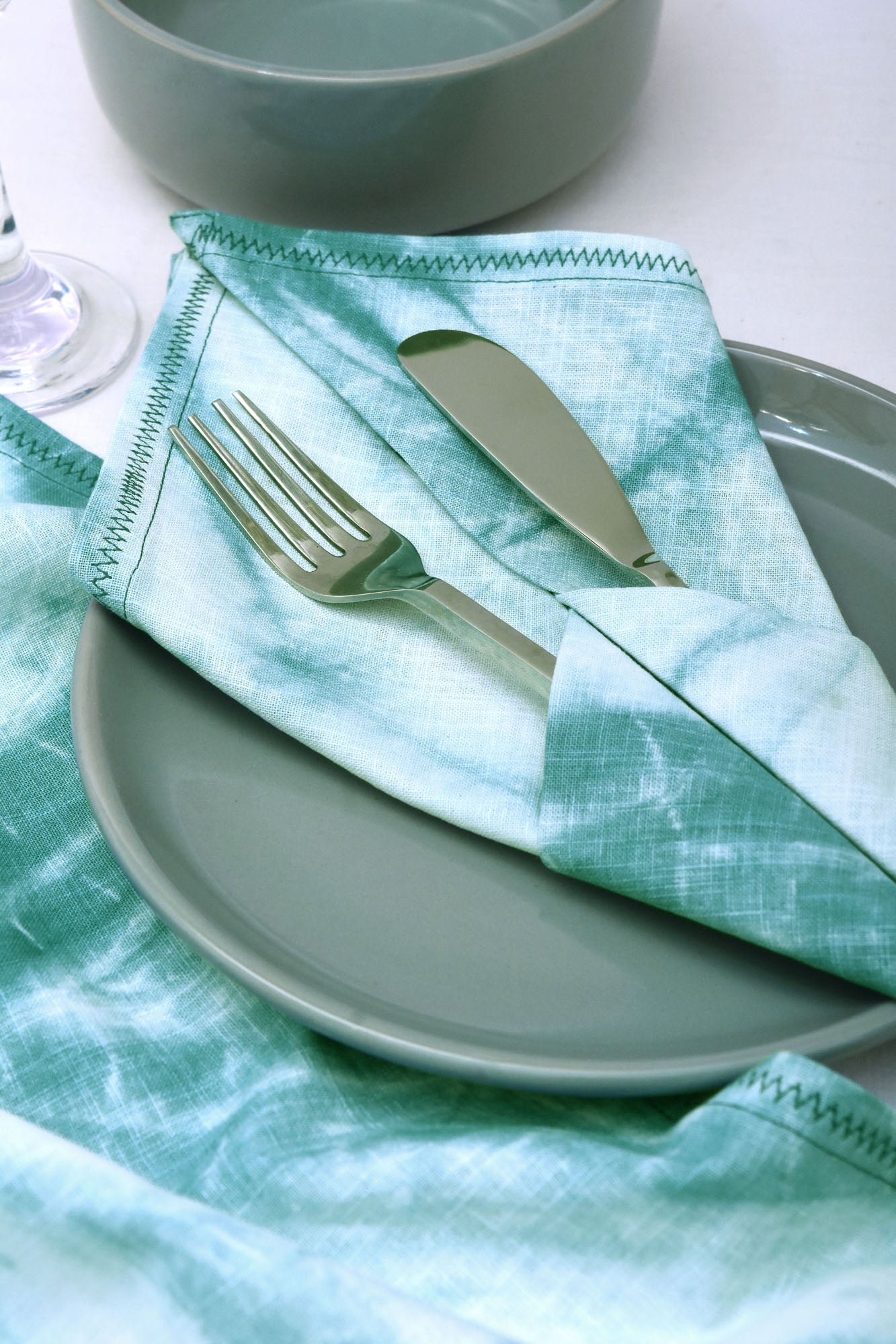 Sea Green Handwoven Napkins - Set of 2 pc