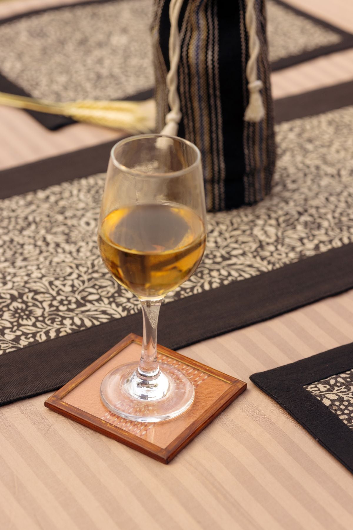 The Evening Edit, Black Jacquard Bottle Sleeve