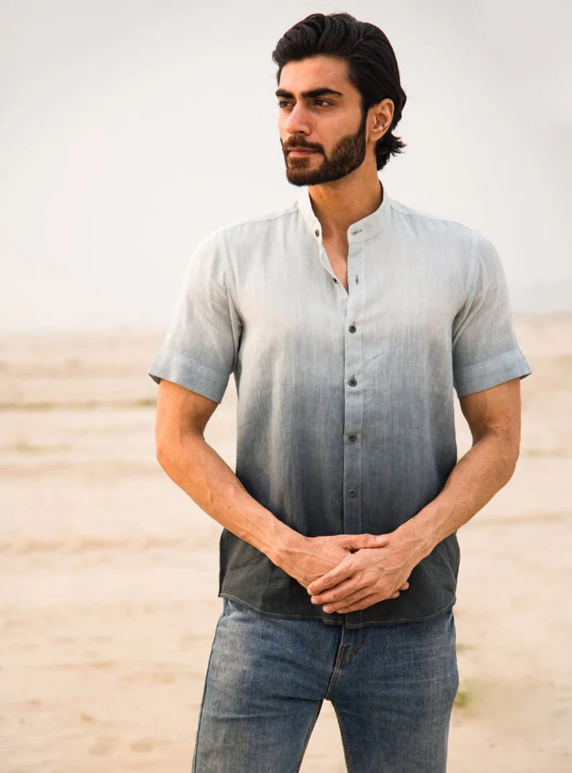 Cerulean Thread handwoven Linen Shirt