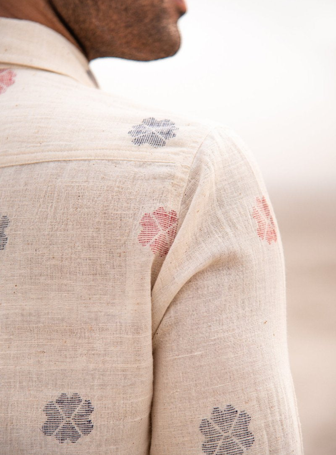 Blossom Breeze Handwoven Khadi Cotton Shirt