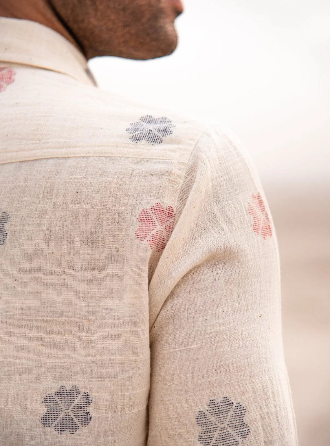 Blossom Breeze Handwoven Khadi Cotton Shirt