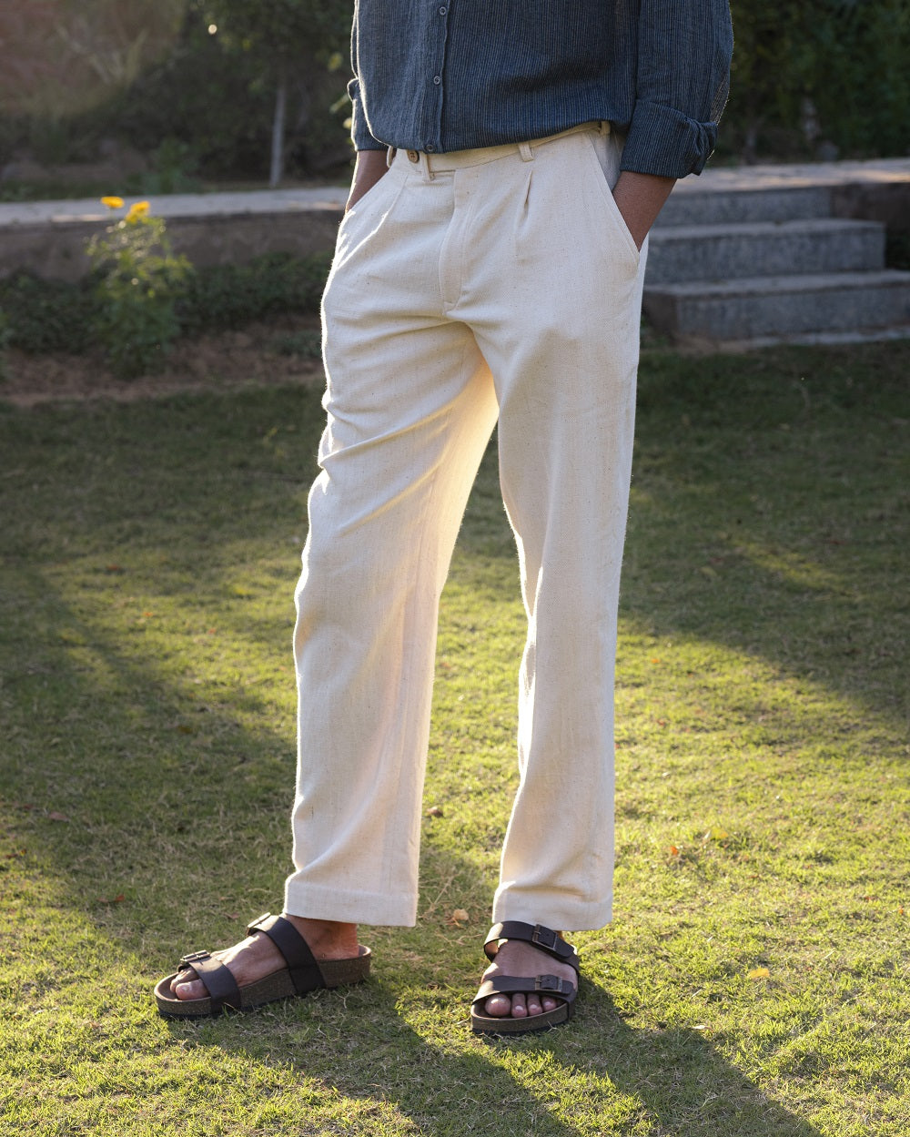The Heritage Twill Off White Trouser