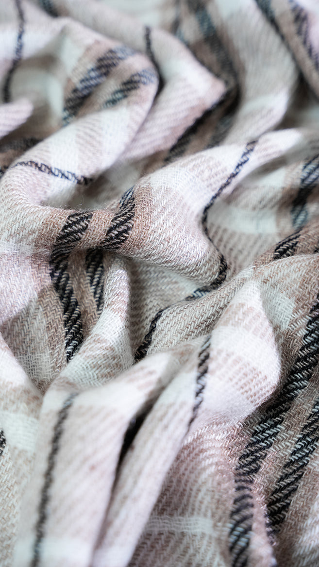 Driftwood Stripes Fine Soft Wool Stole