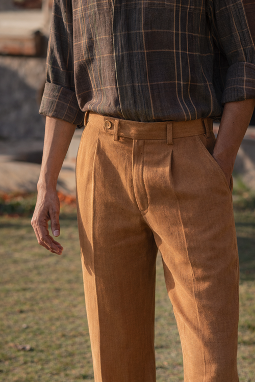 The Heritage Twill Terracotta Brown Trouser