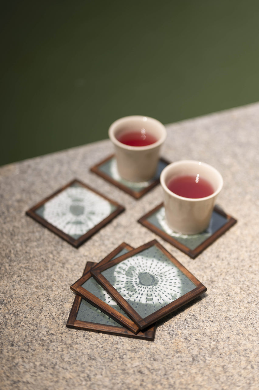 Lottie Coasters - Set Of 2 Coasters with Coaster Holder