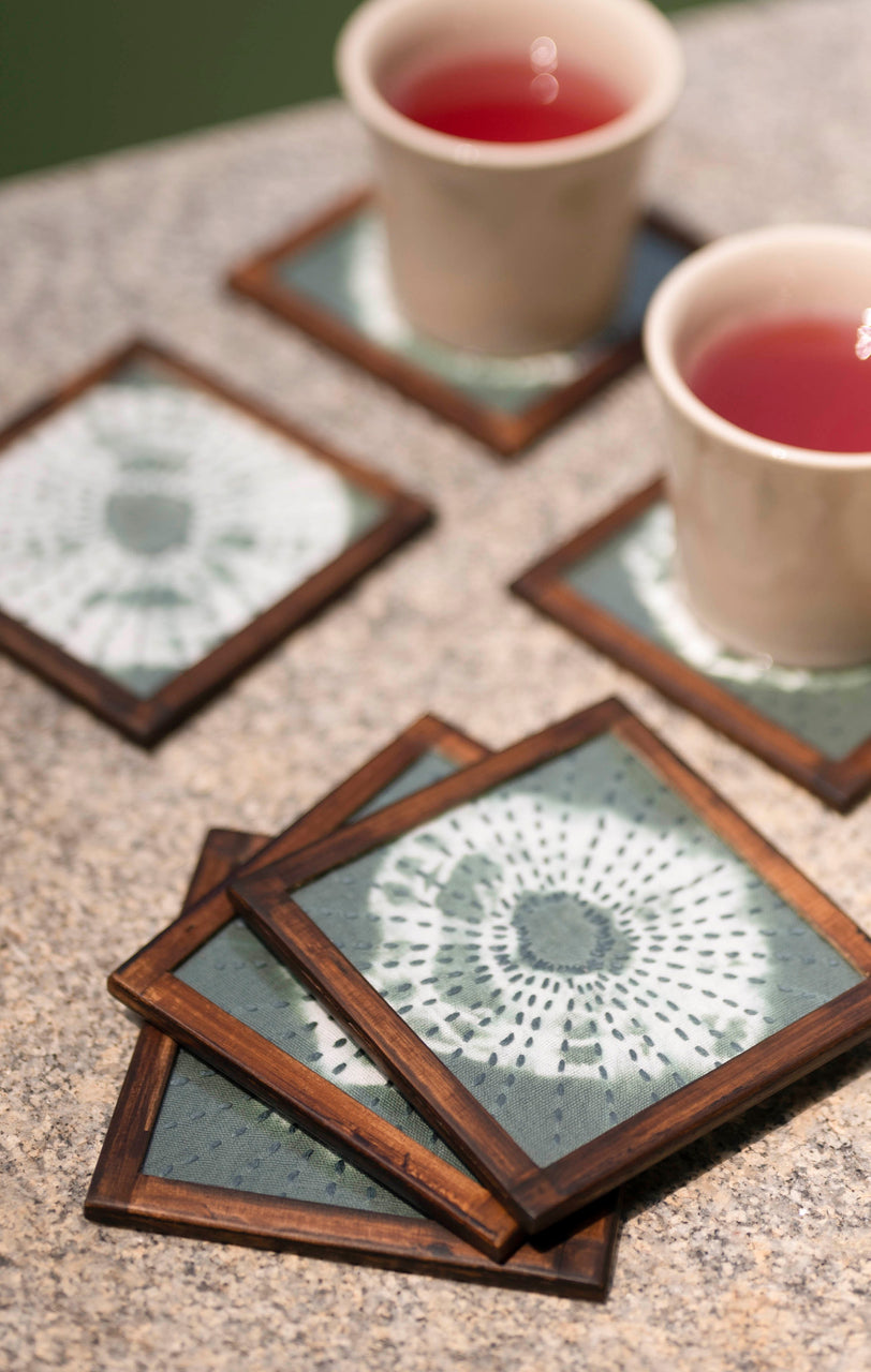 Lottie Coasters - Set Of 2 Coasters with Coaster Holder