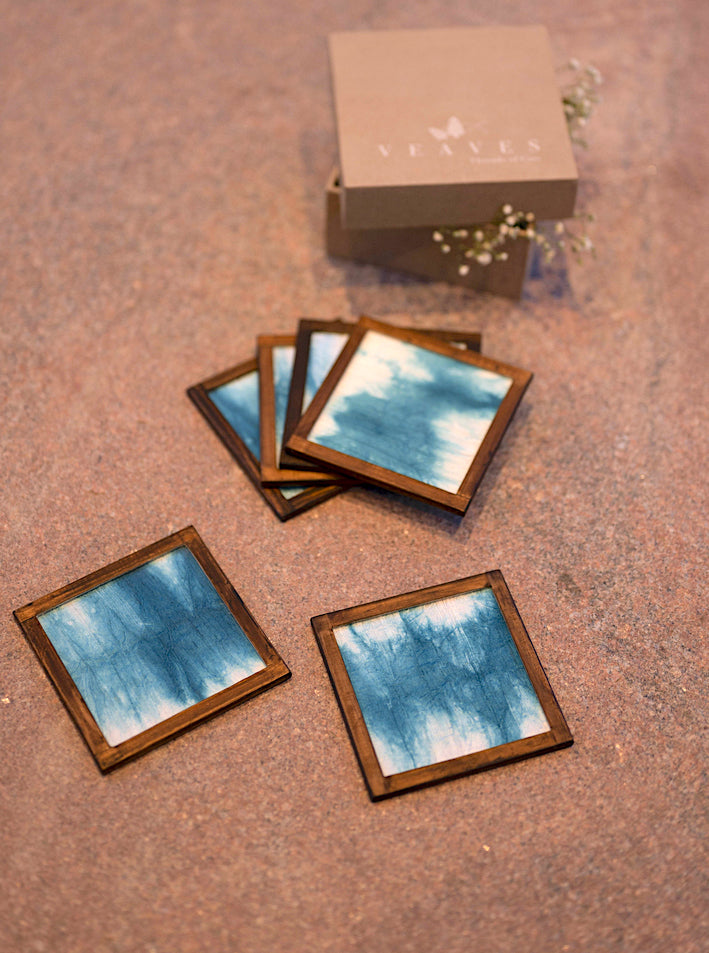 Georgina Handwoven Coasters- Set of 2 pcs with Coaster Holder