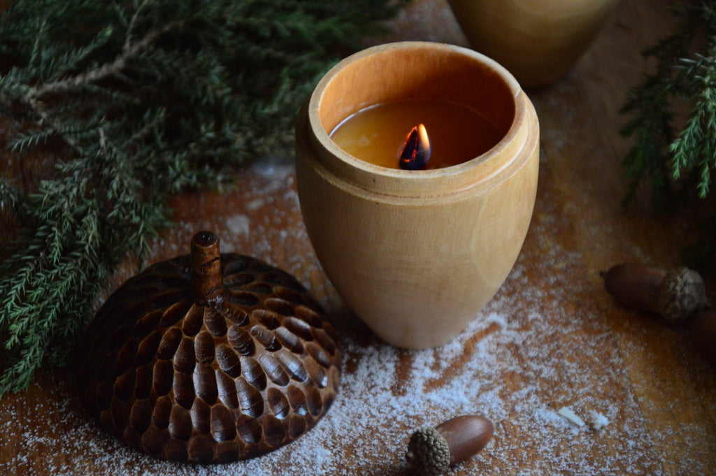 Acorn Wooden Candle Container | Veaves X Armatuer