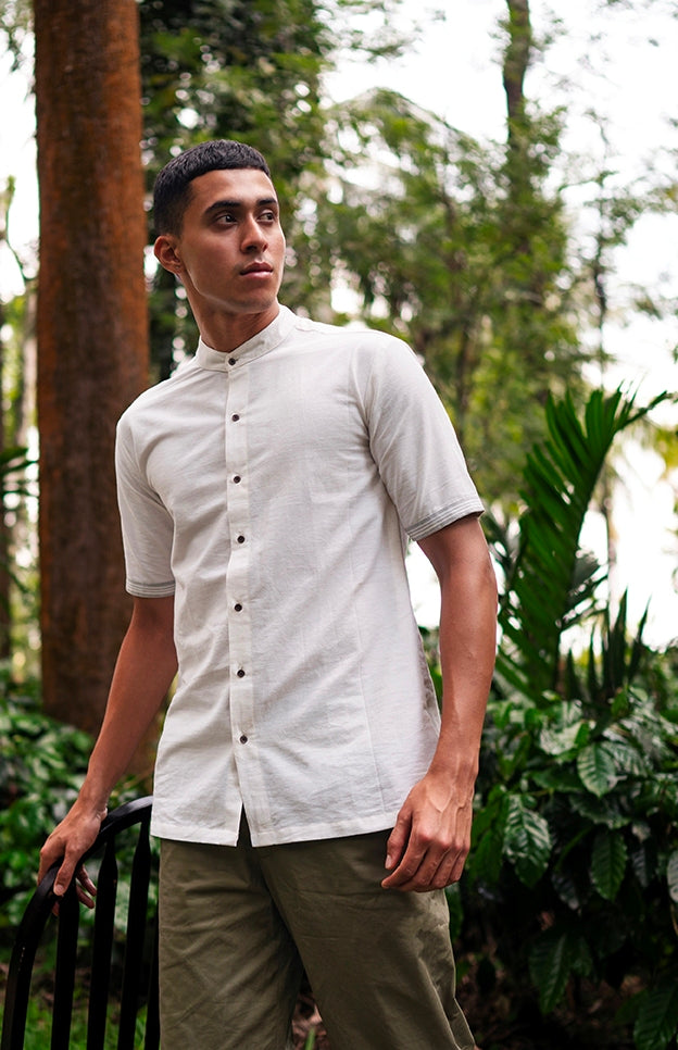 Colm Handwoven Khadi Cotton Shirt, to check with turning point dry clean