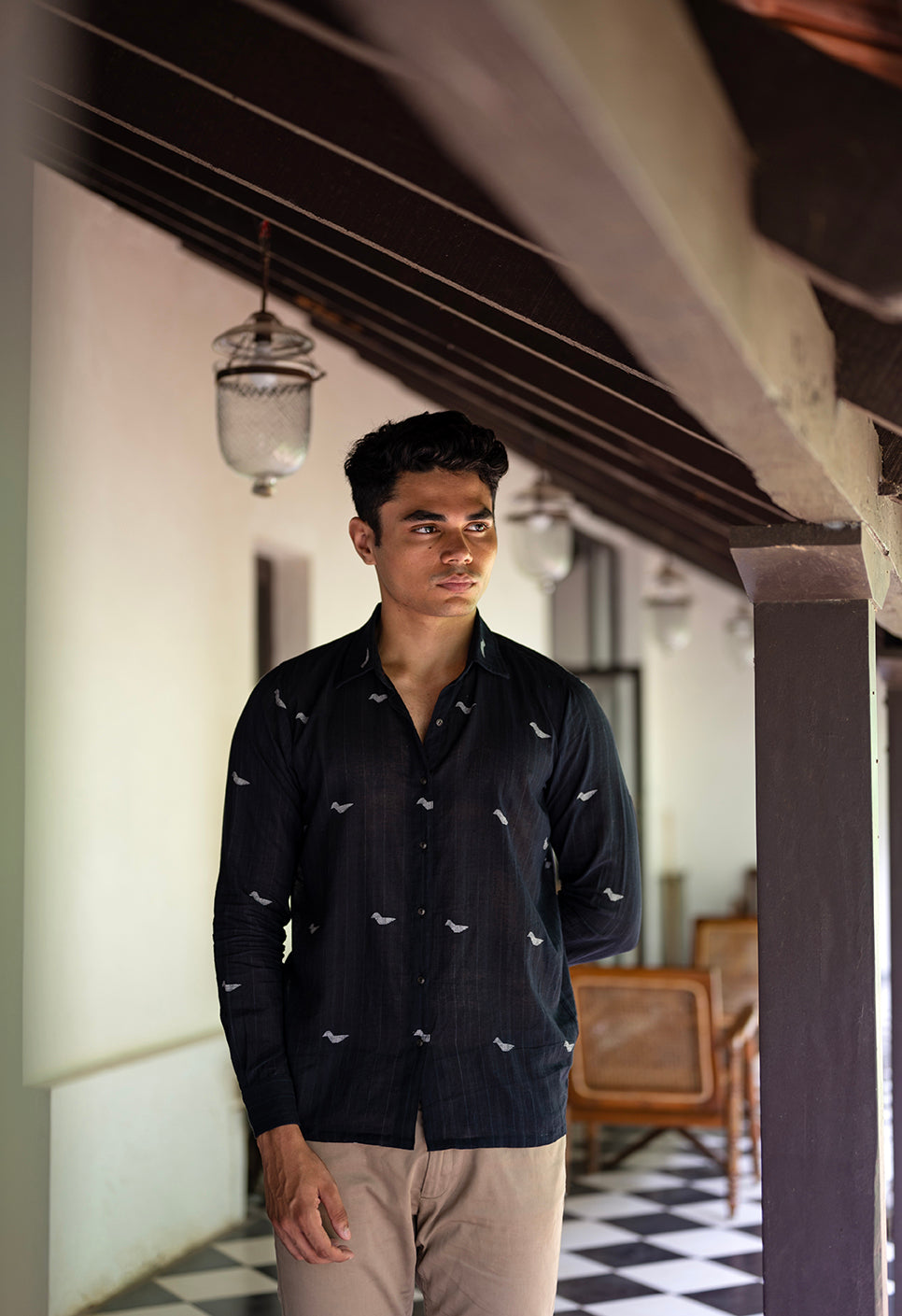 Juniper Handwoven Jamdani Cotton Shirt