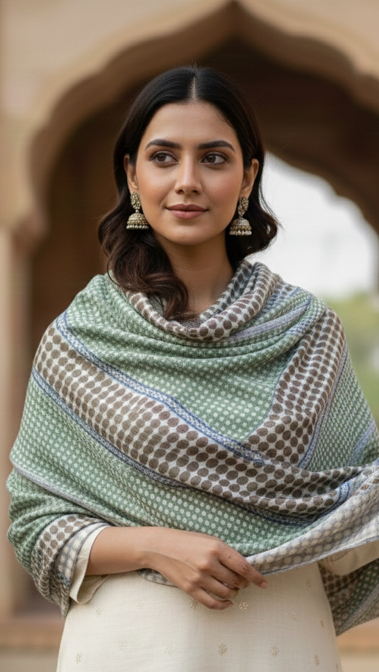 Meadow Dots Fine Cashmere Stole