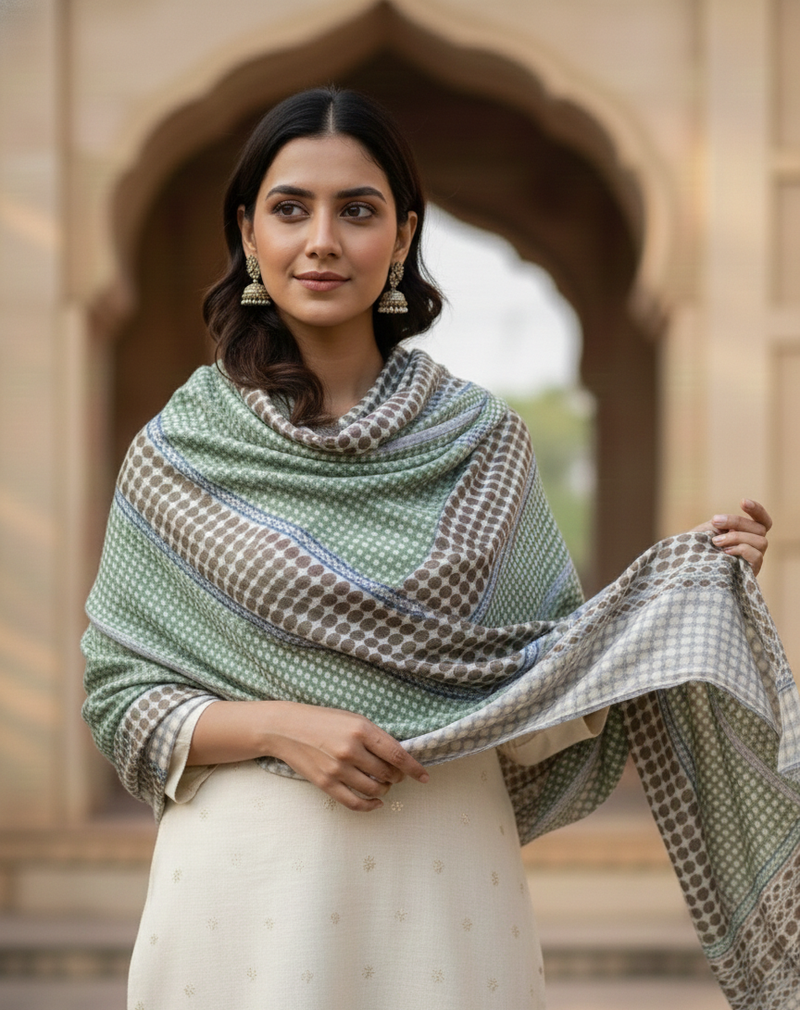 Meadow Dots Fine Cashmere Stole