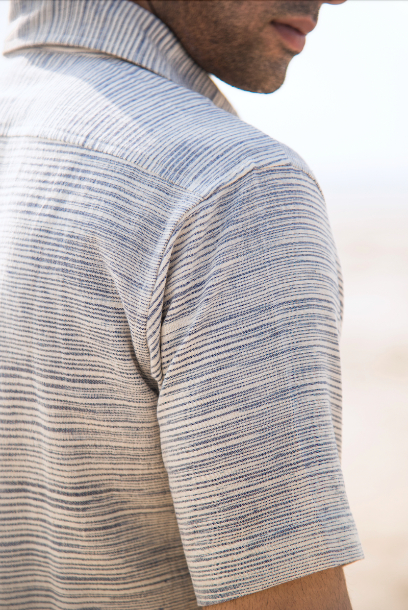 Misty Morning Handwoven Cotton Shirt