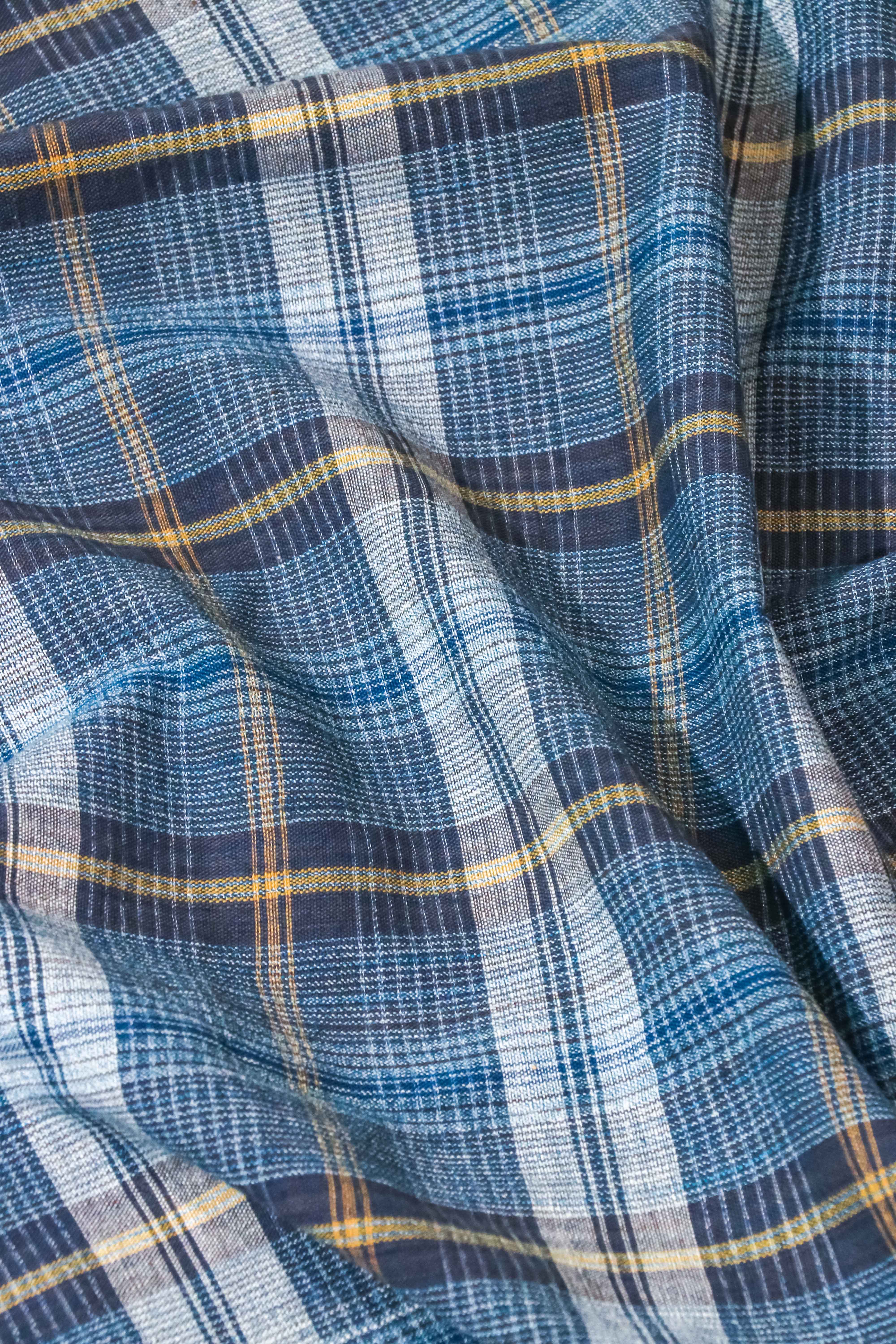 Madras Check, Handwoven Khadi Cotton Fabric