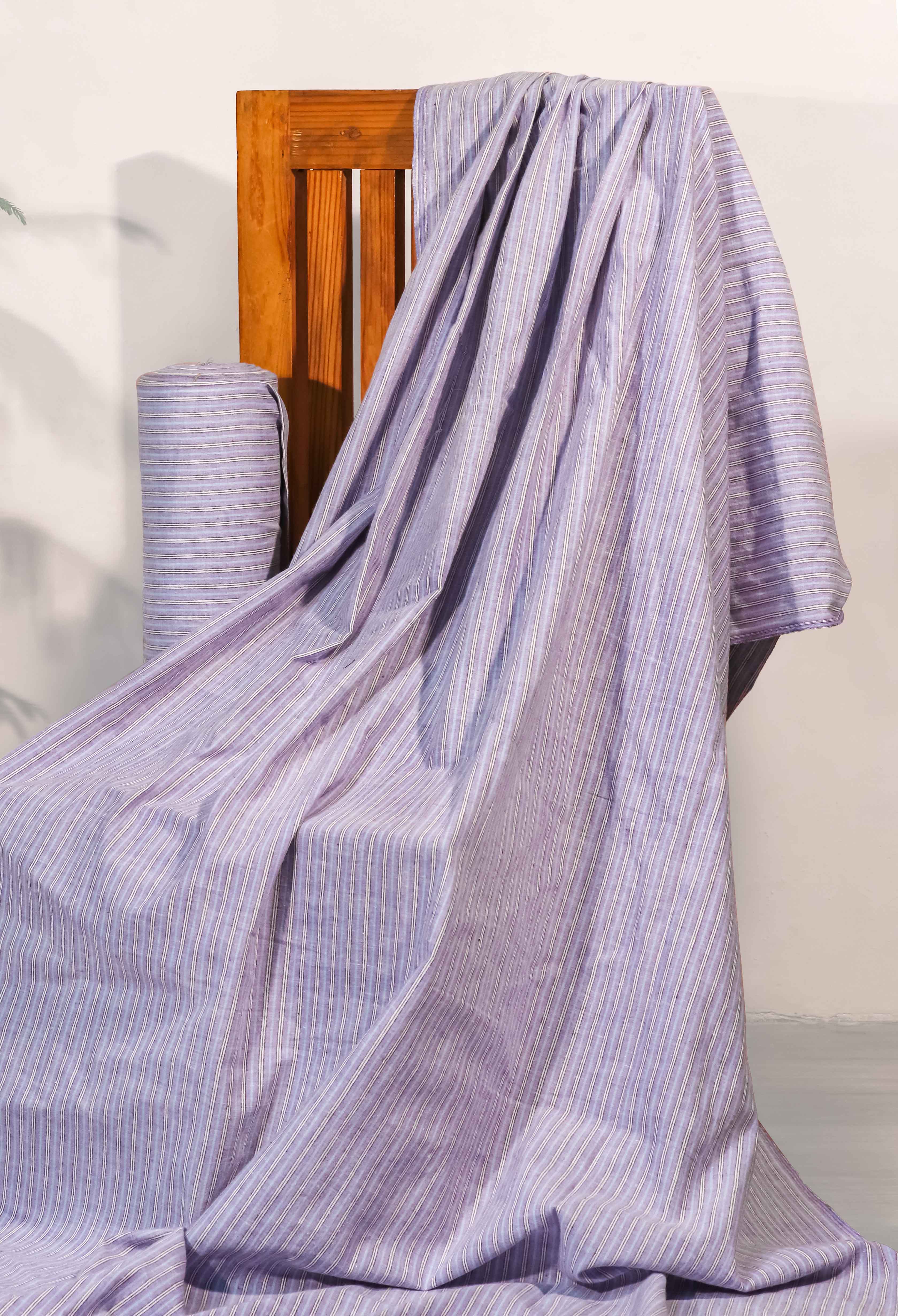 Handwoven Khadi – 2 Colour Stripe