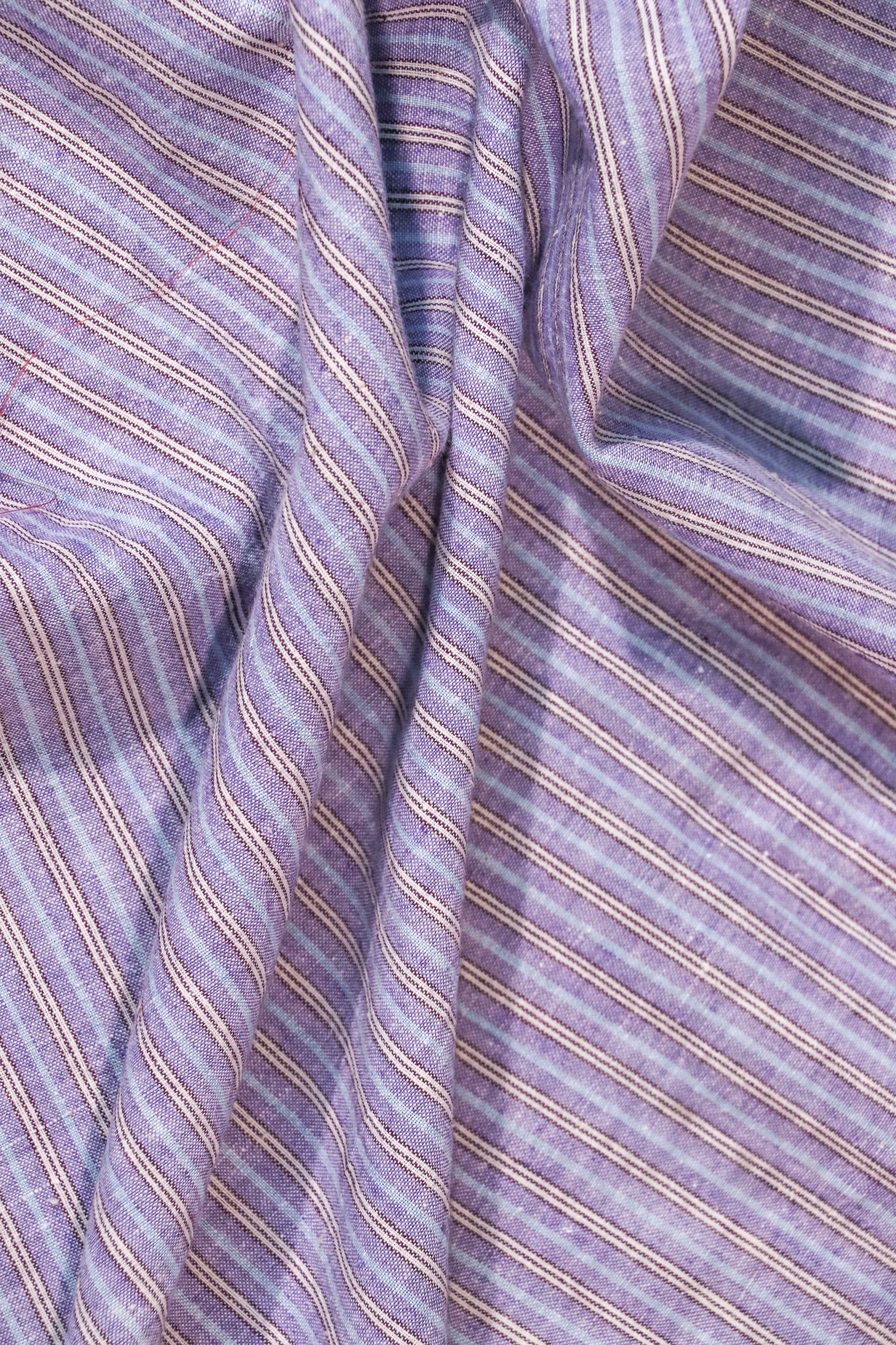 Handwoven Khadi – 2 Colour Stripe