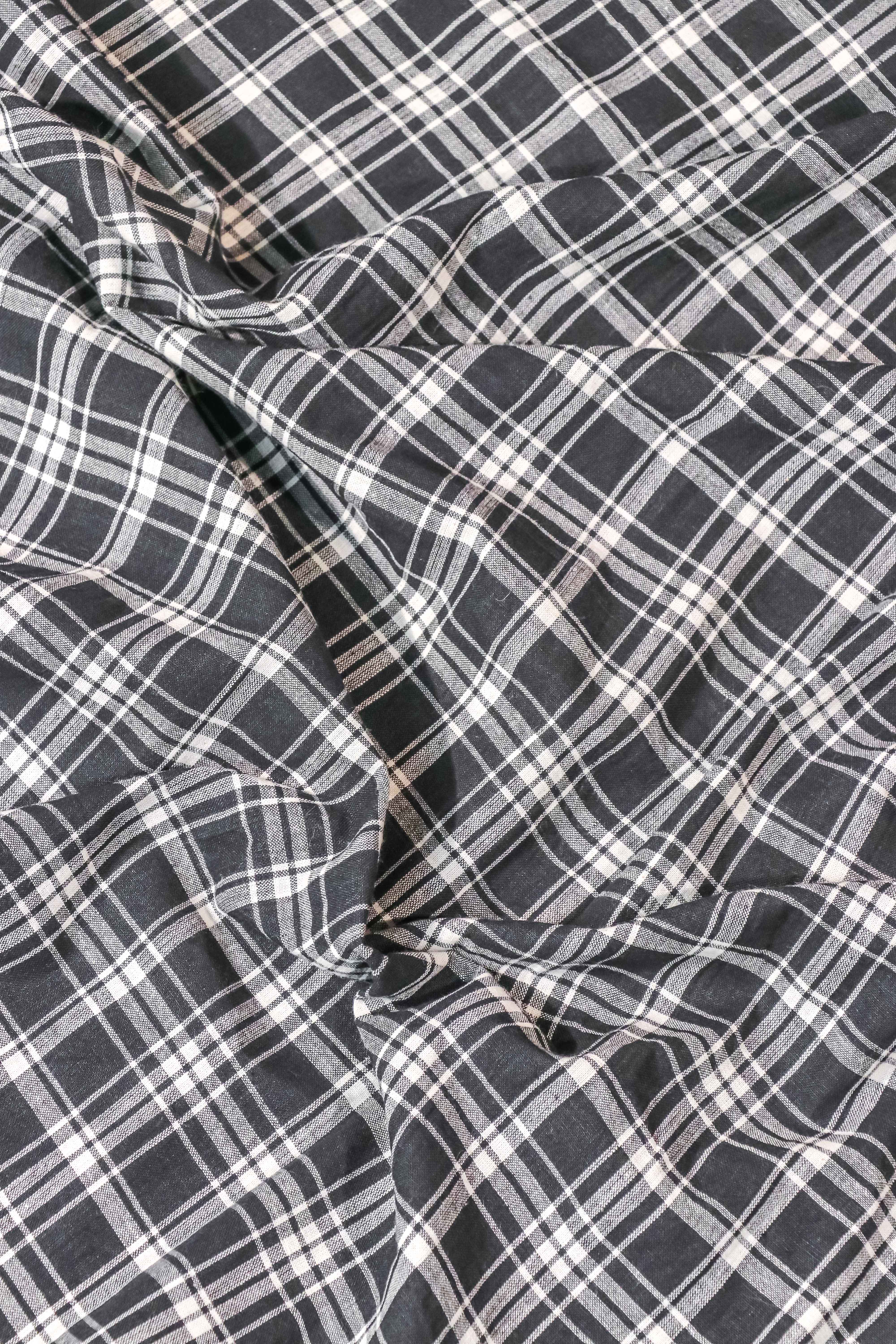 Handwoven Cotton – Dual Stripe Check