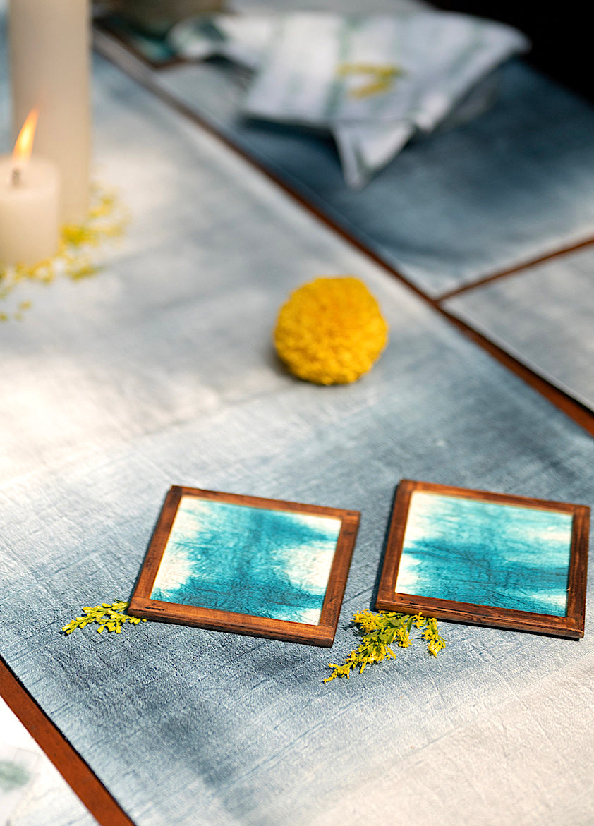 Georgina Handwoven Coasters- Set of 2 pcs with Coaster Holder
