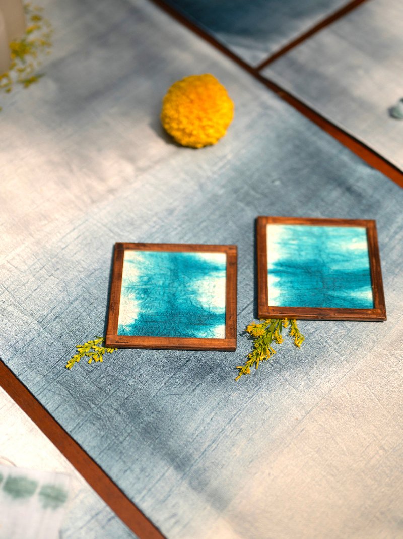 Georgina Handwoven Coasters- Set of 2 pcs with Coaster Holder