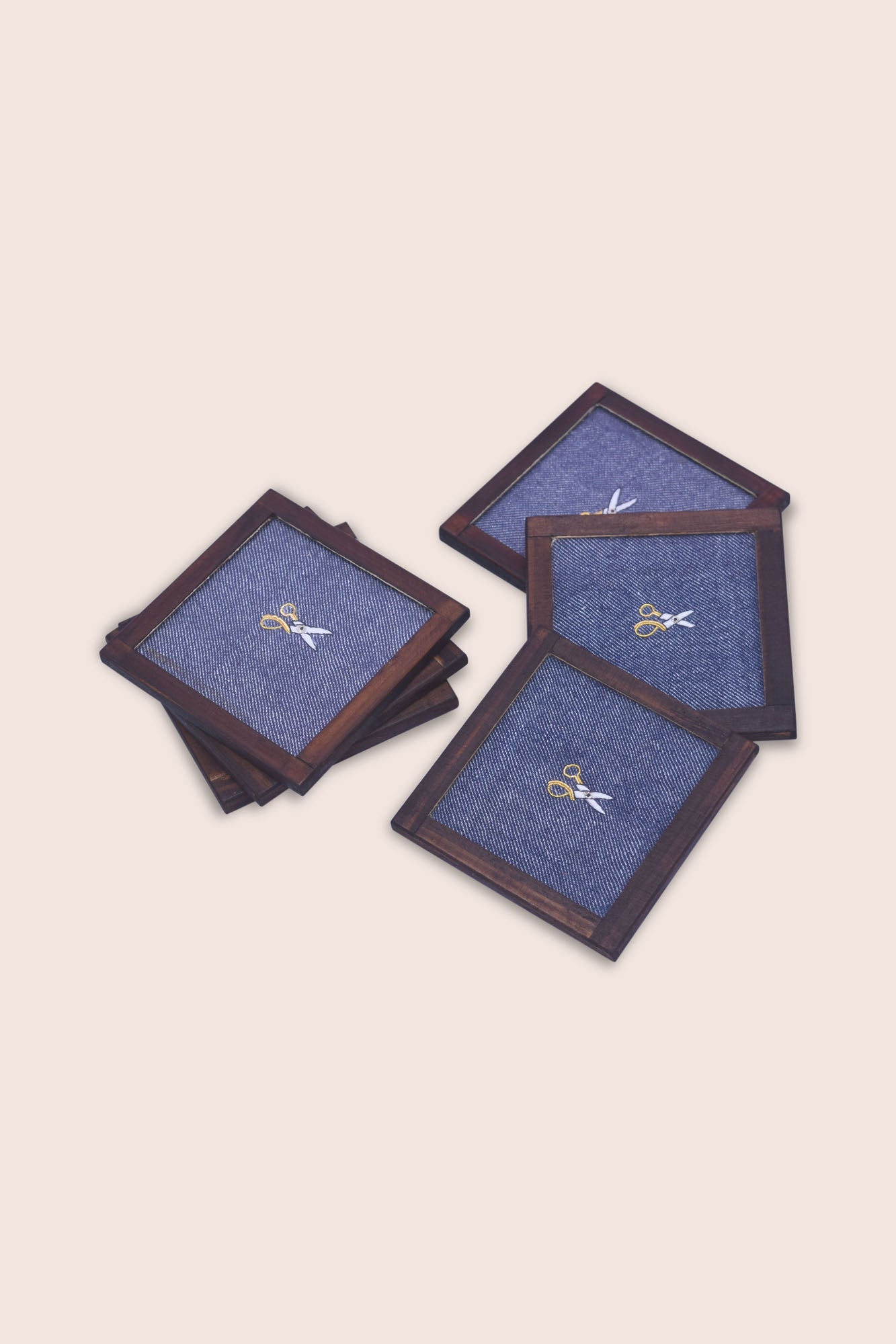 Miriam Handwoven Coasters - Set Of 2 Pcs with Coaster Holder