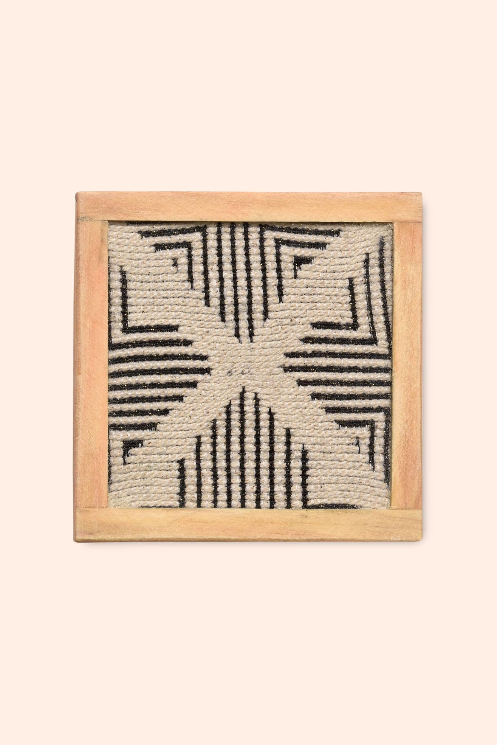 Pollux Handwoven Coasters - Set Of 2 Pcs with Coaster Holder