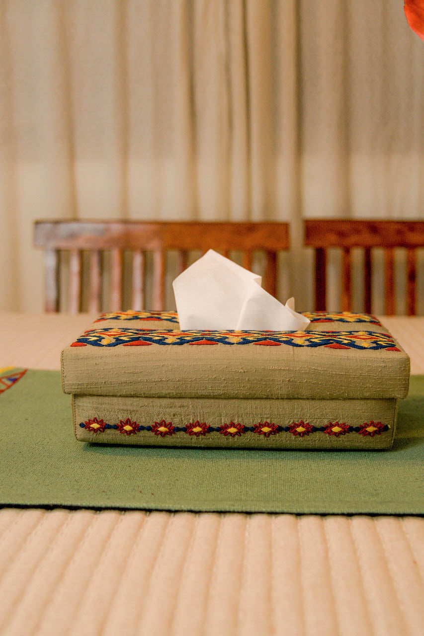 Zeya - Handwoven Tissue Box