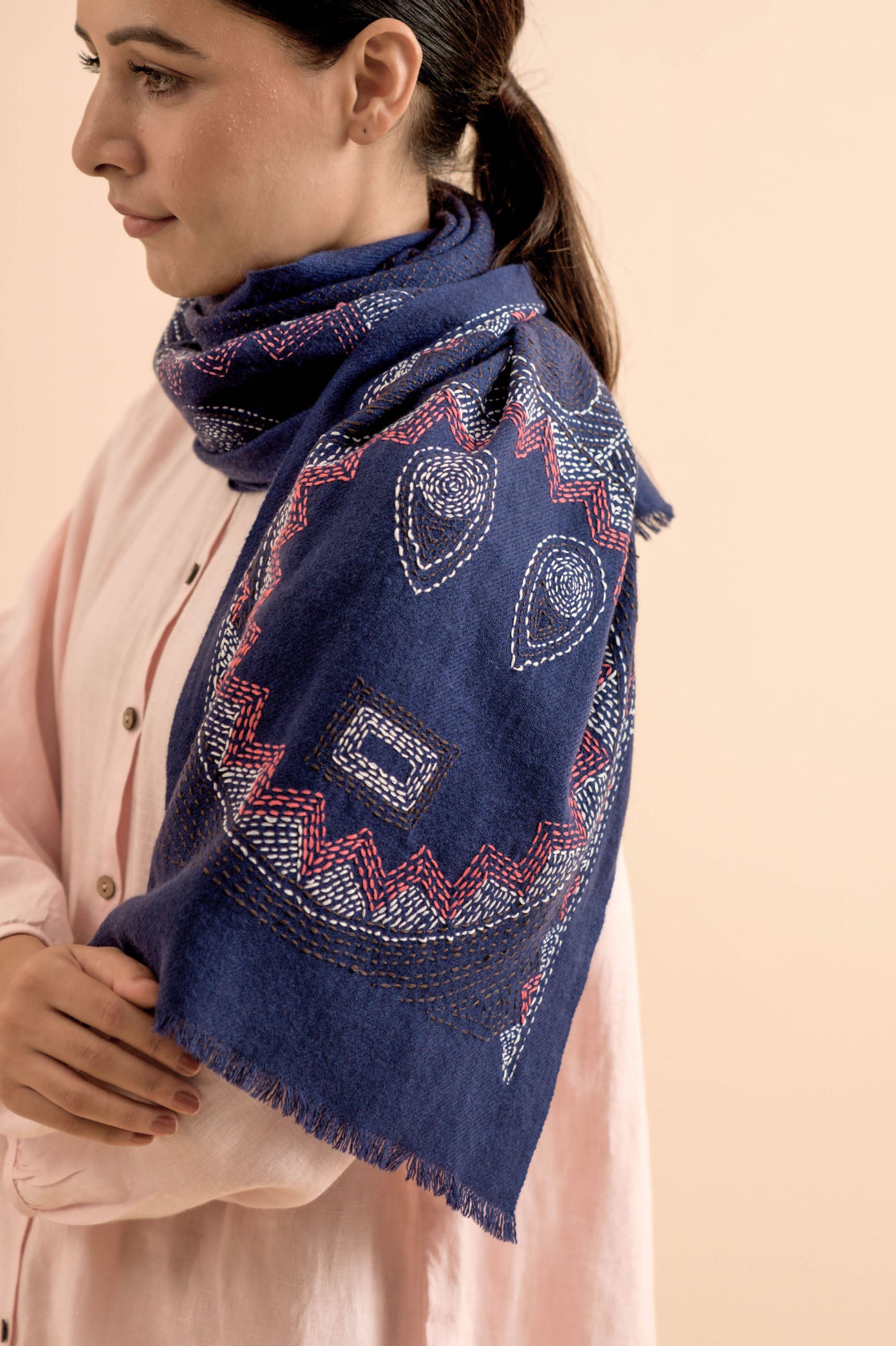 Winter Indigo Women's Cashmere Stoles