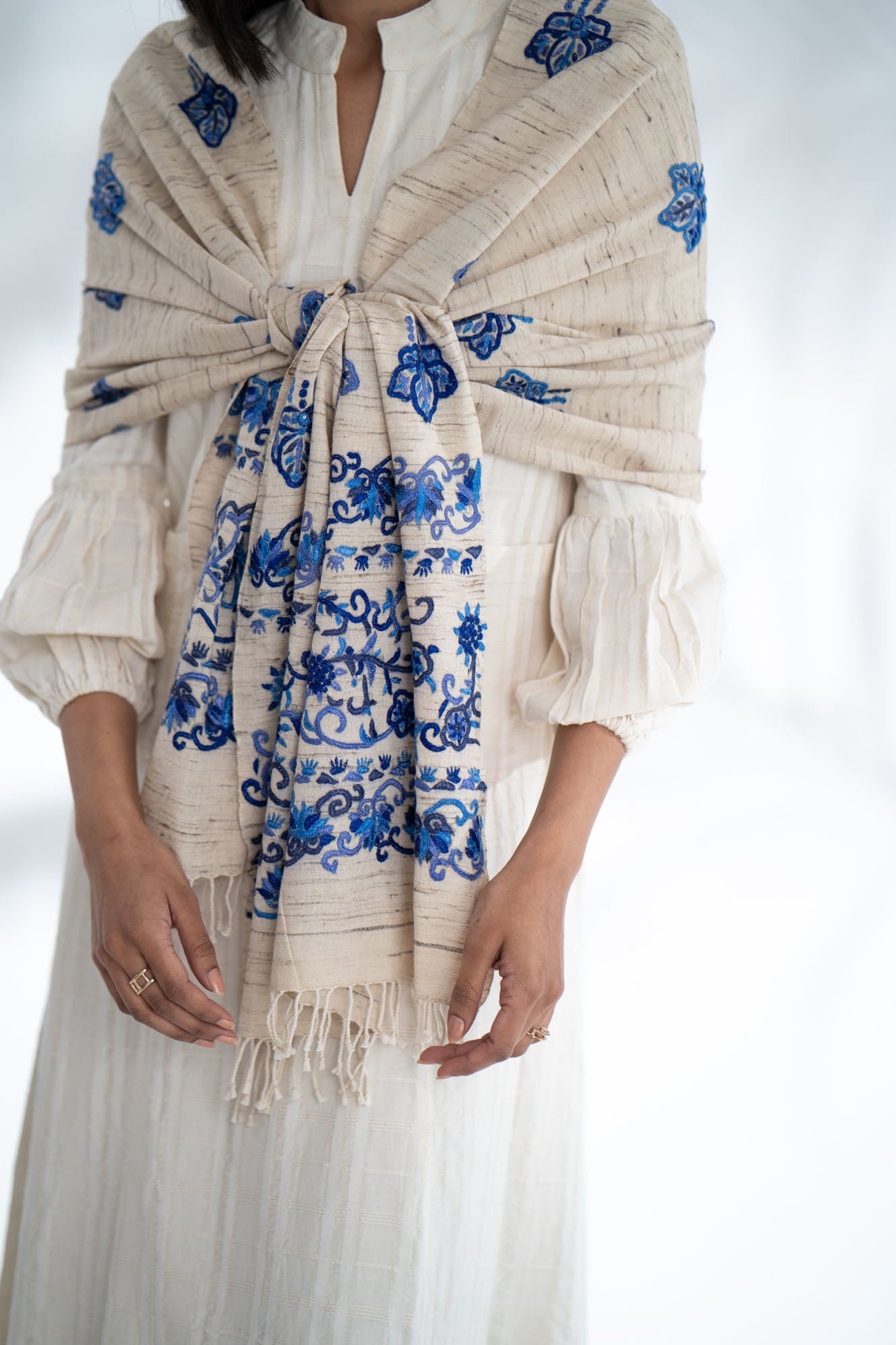 Ebullient Ghicha(raw) Silk Stole