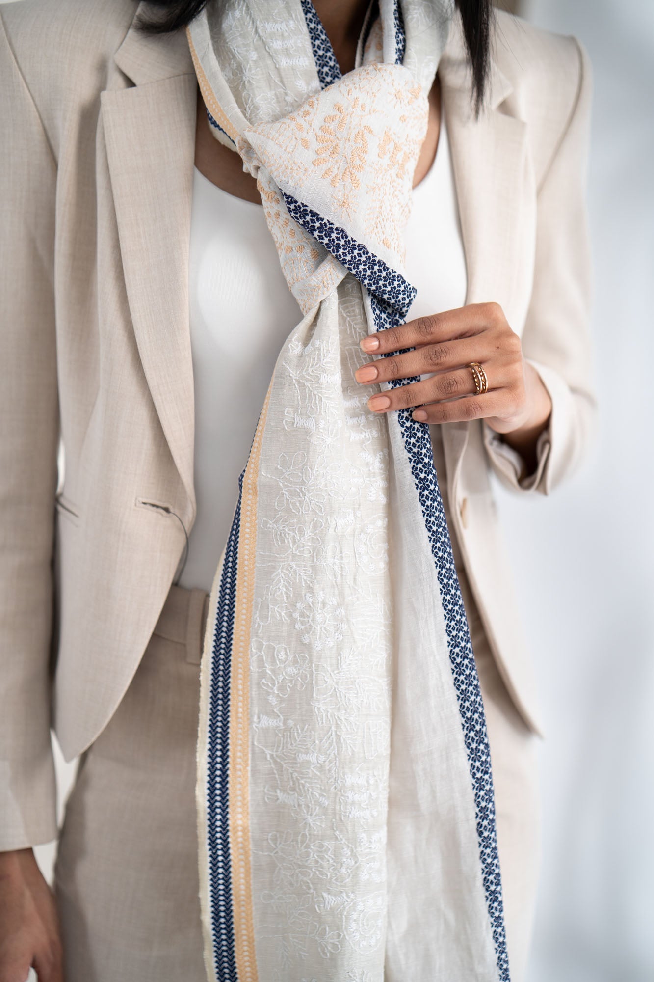 Float - Handwoven Linen Stole
