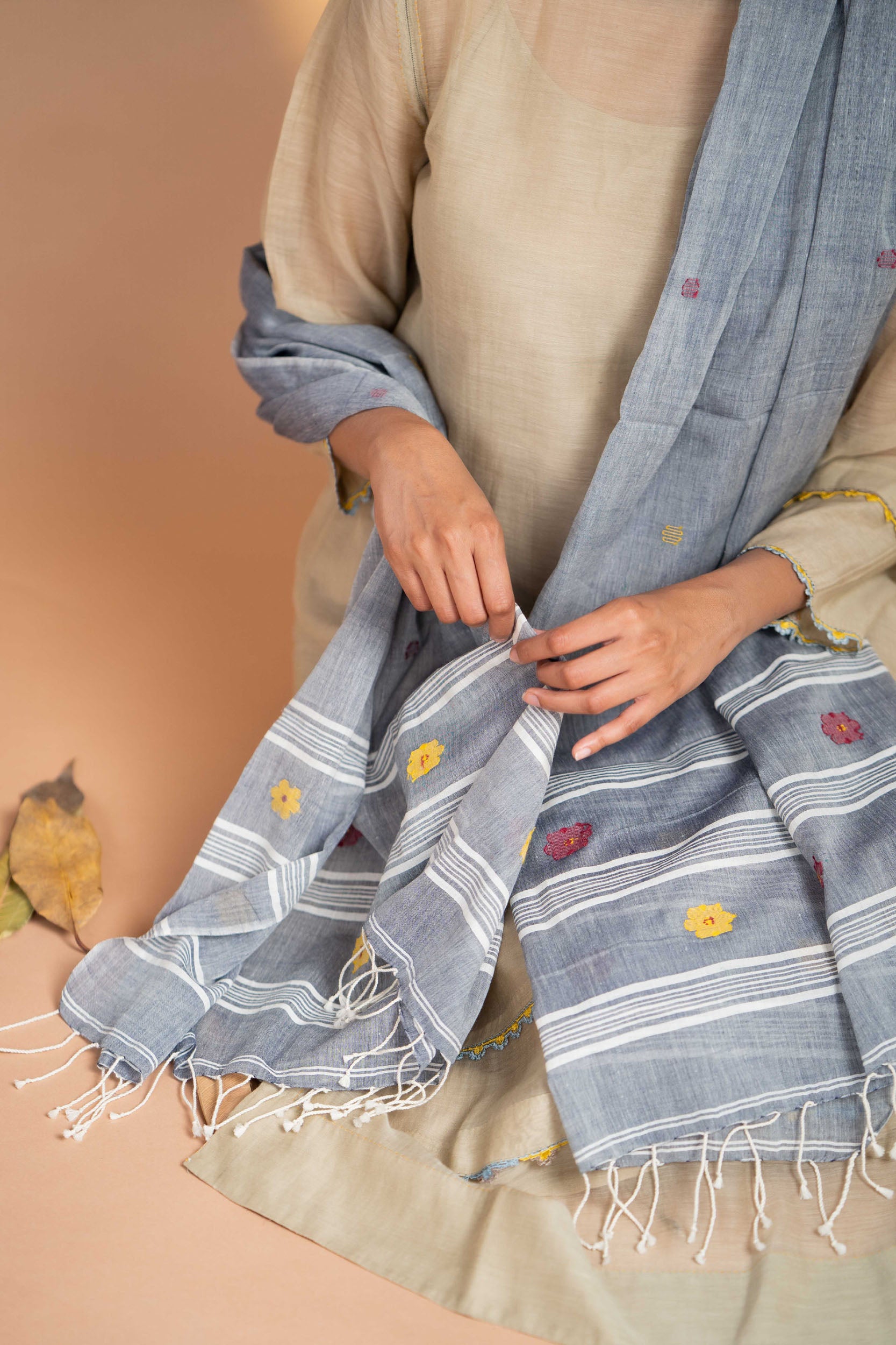 Skygrey Handwoven Dupatta