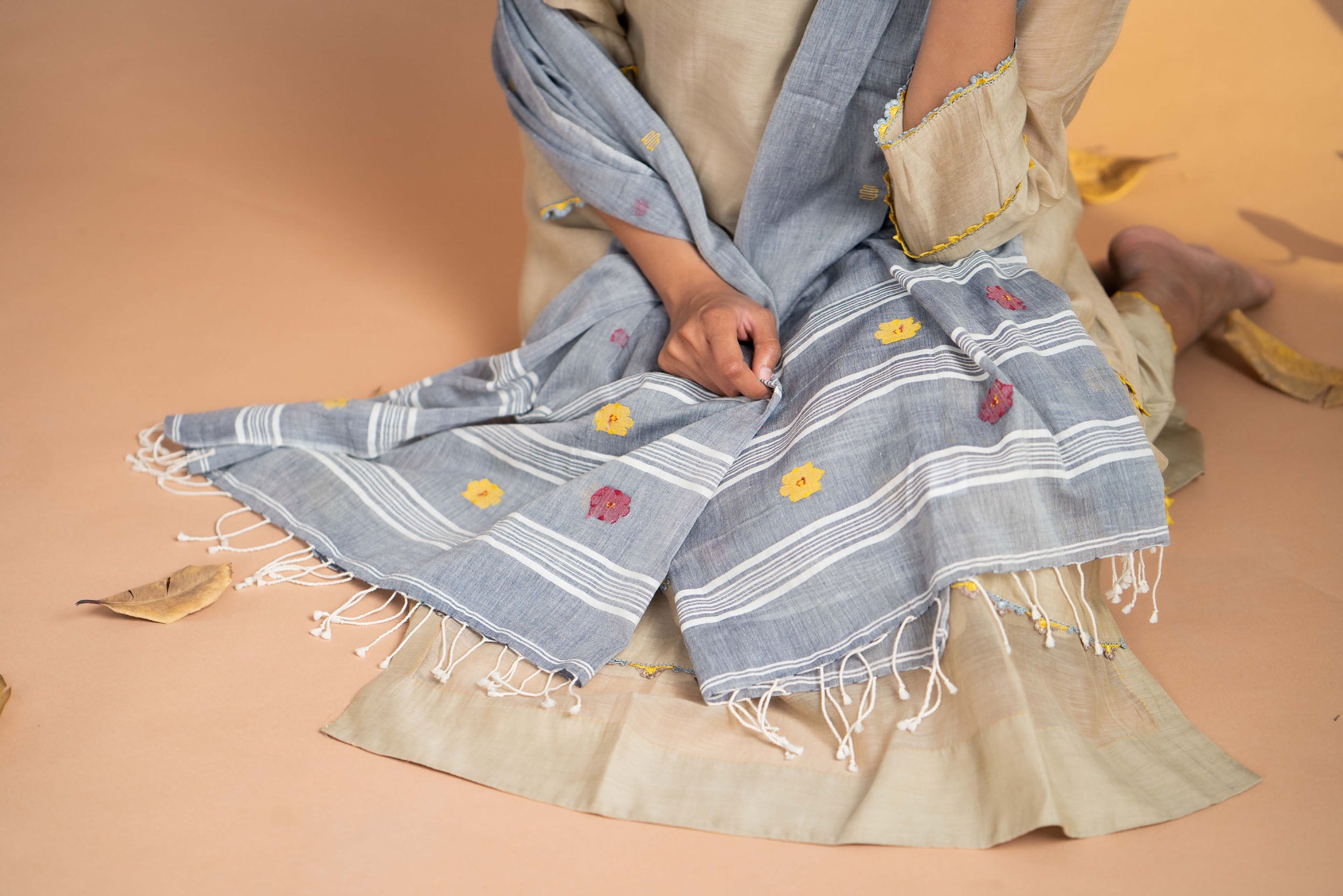 Skygrey Handwoven Dupatta