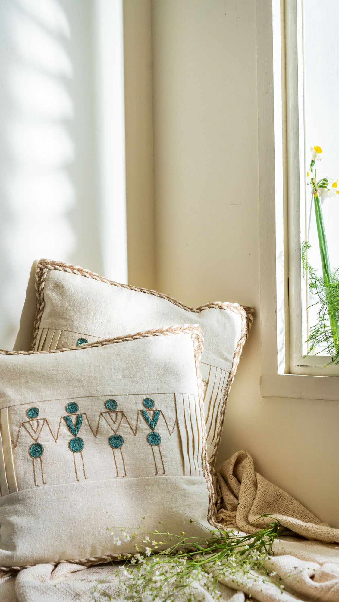 Paichnídia Handwoven Cushion Set of 2