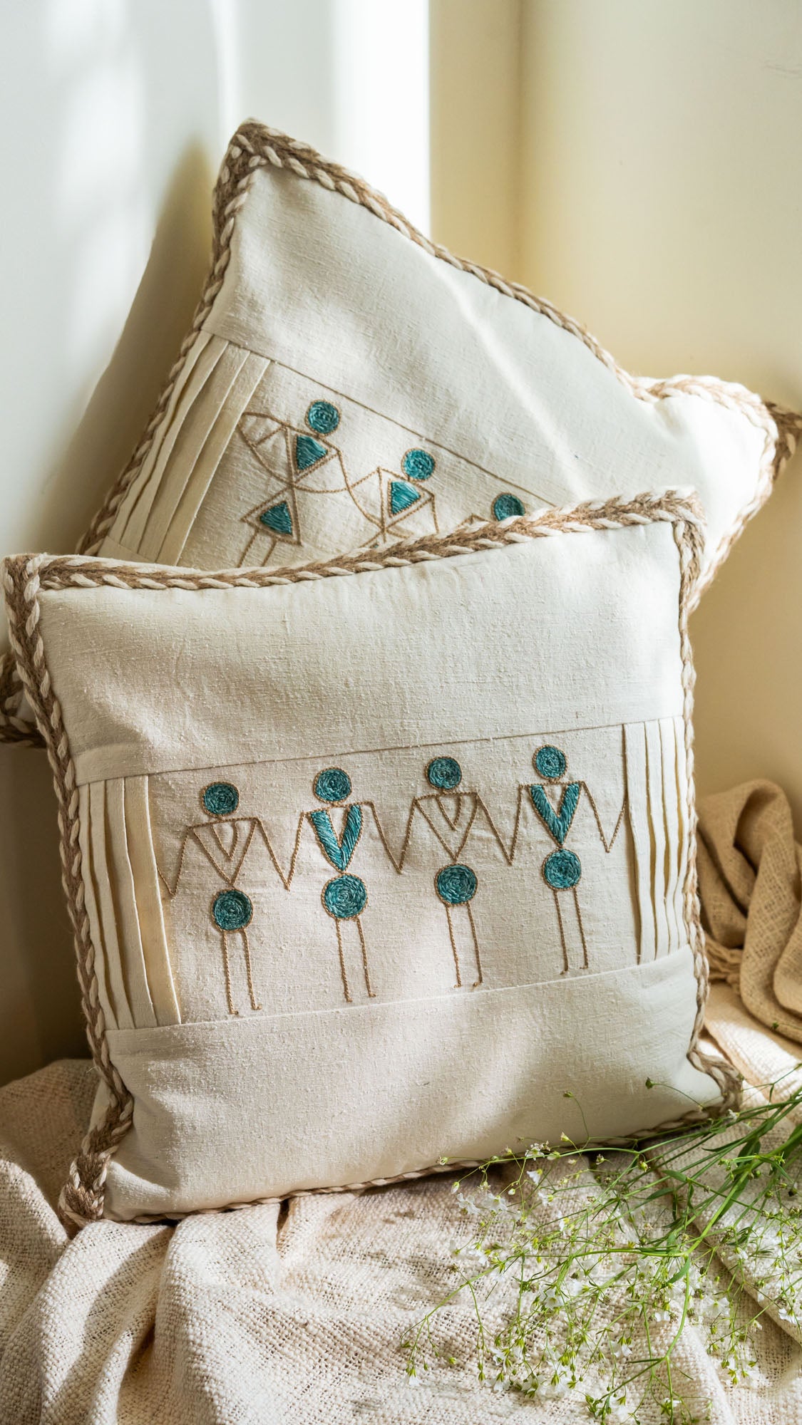 Paichnídia Handwoven Cushion Set of 2