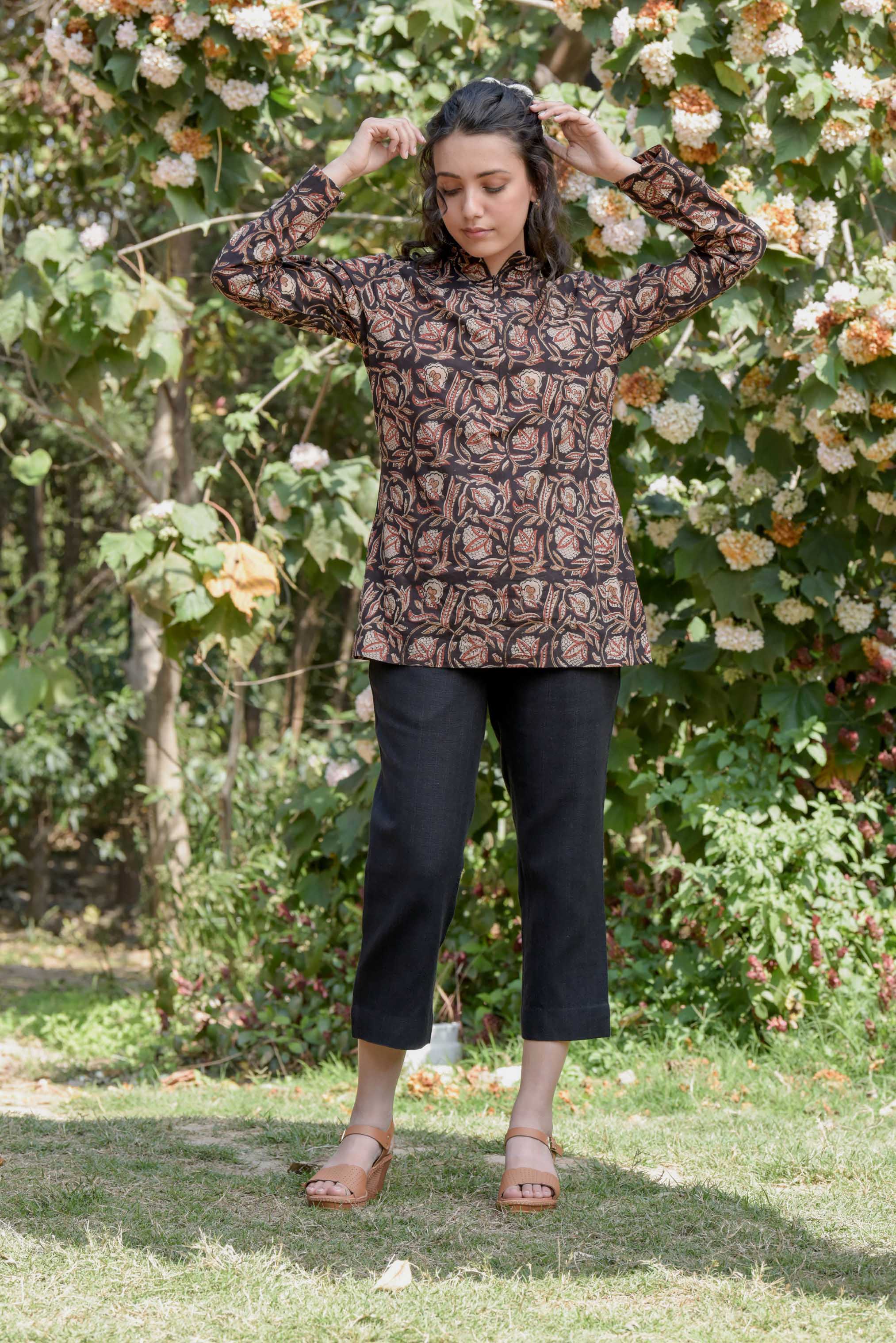 Dalia Jaipuri Hand Block Printed Top
