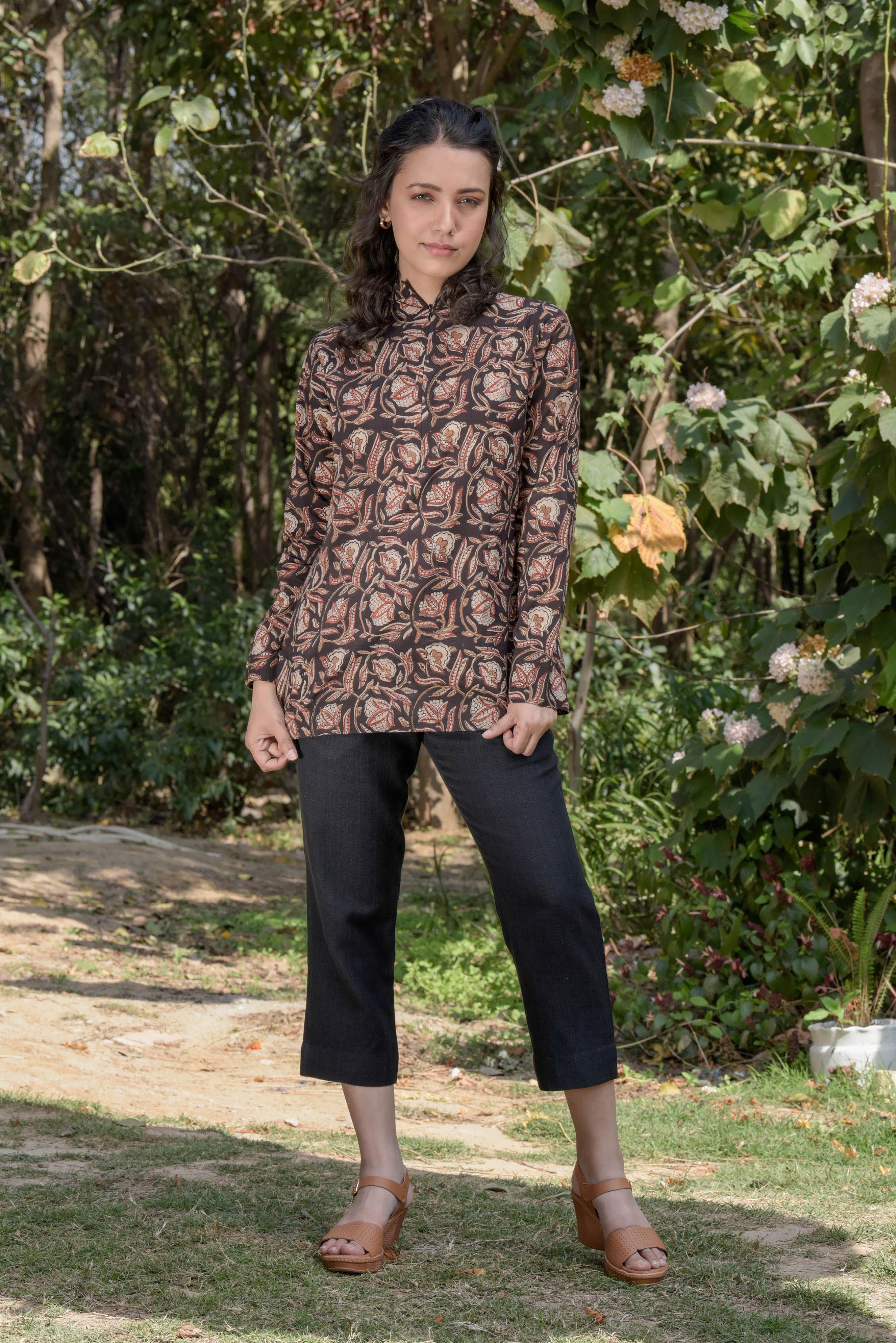 Dalia Jaipuri Hand Block Printed Top