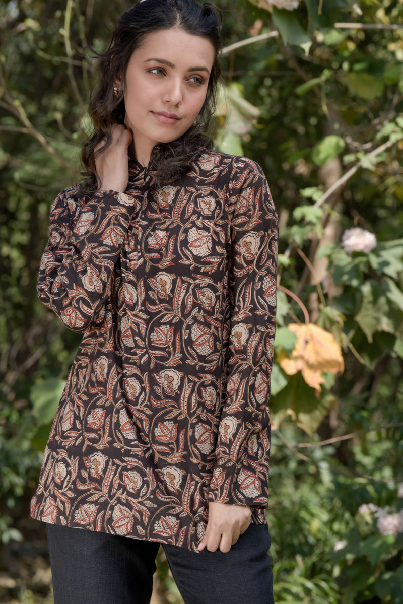 Dalia Jaipuri Hand Block Printed Top