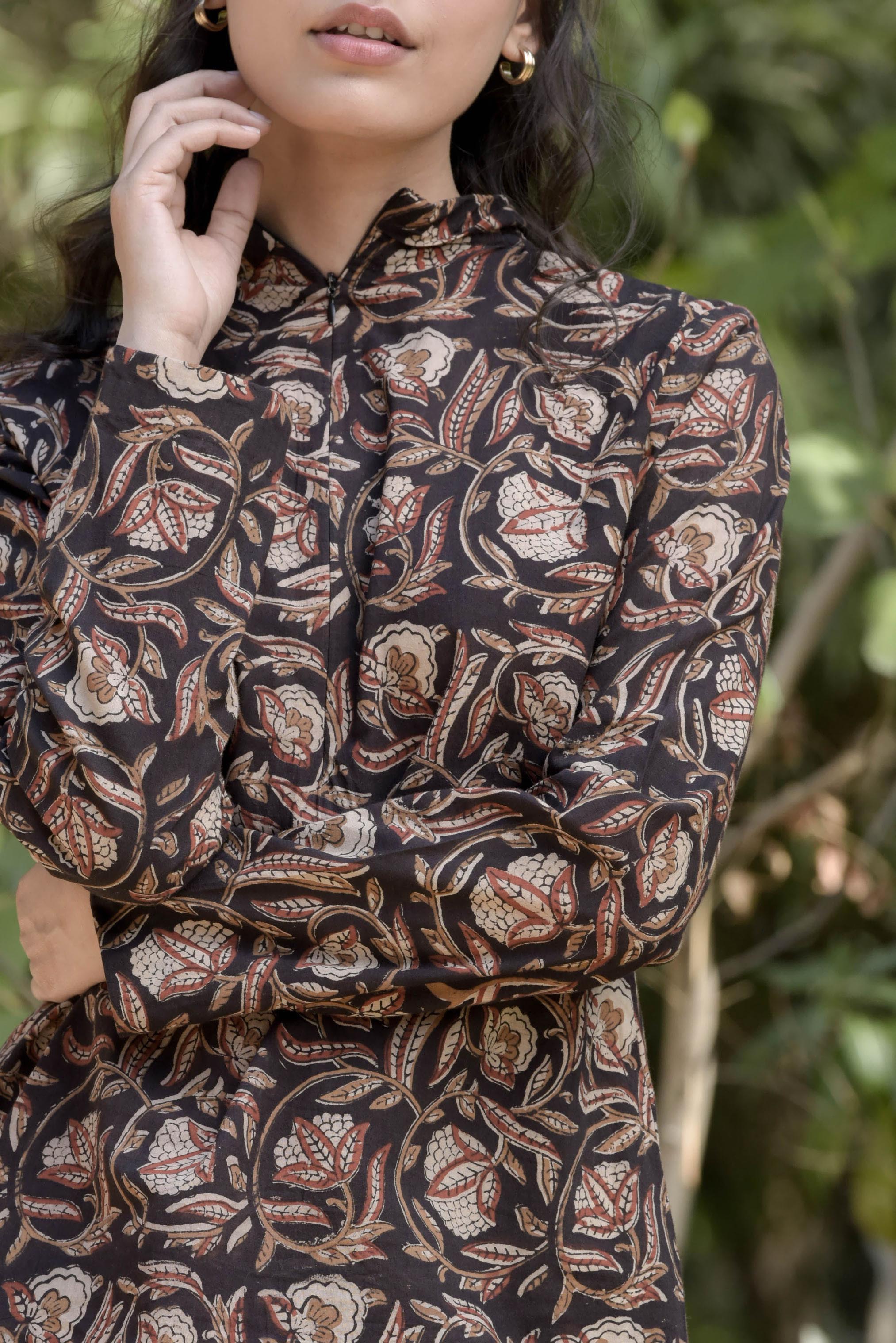 Dalia Jaipuri Hand Block Printed Top