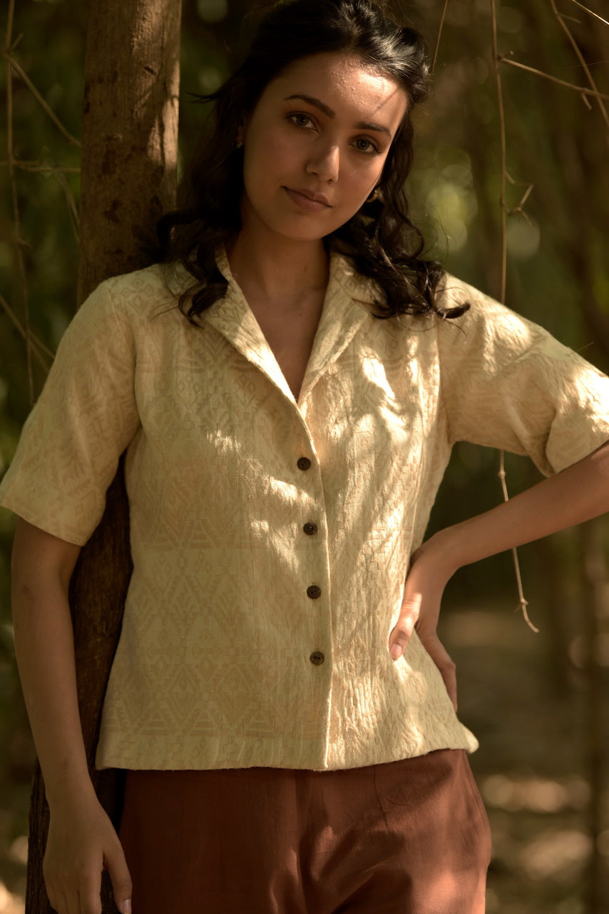 Suki Jacquard Cotton Top