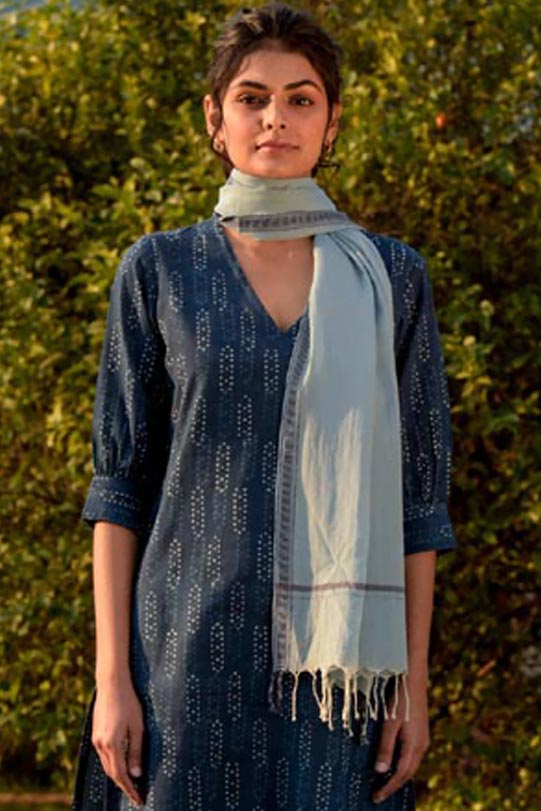 Yoke Dress With Gathers