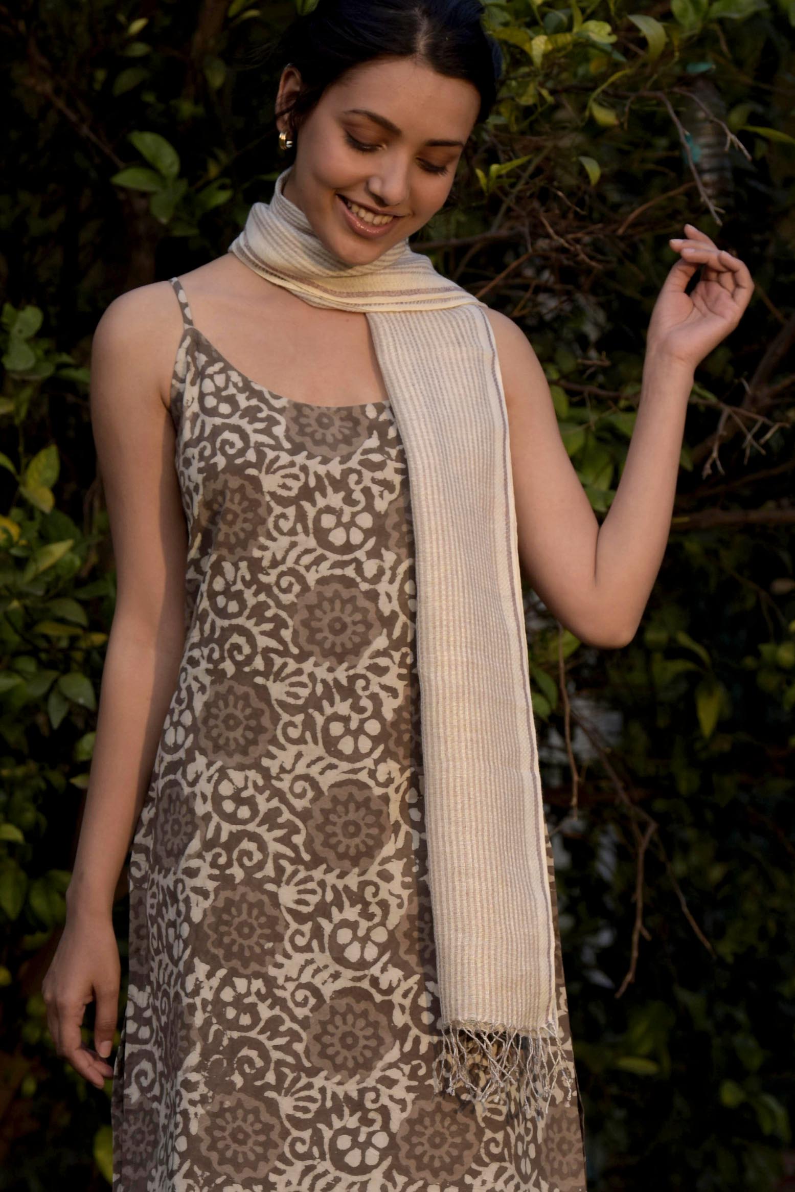 Floral Hand Printed Dress