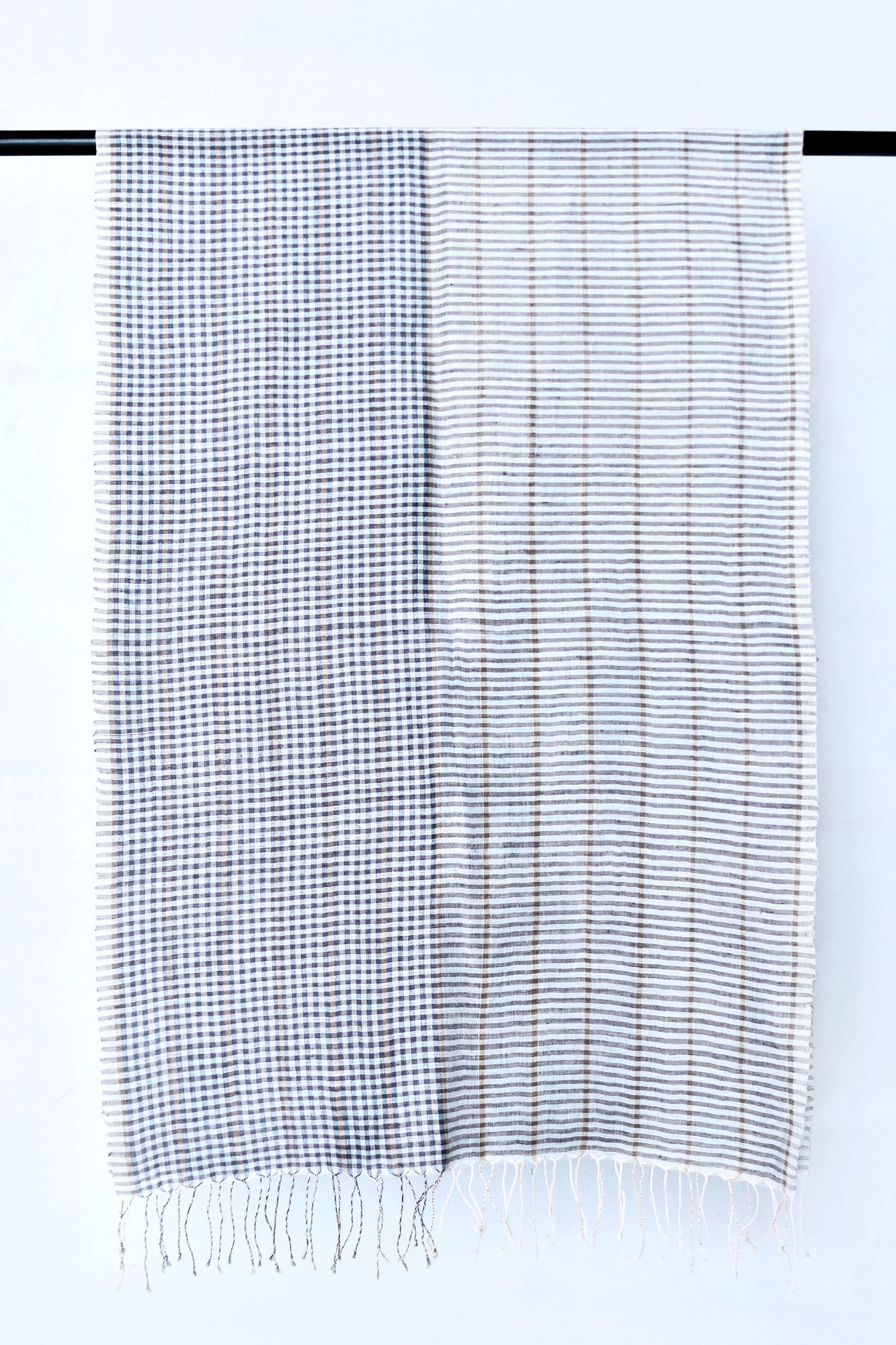 Check Mate Handwoven Cotton Stole