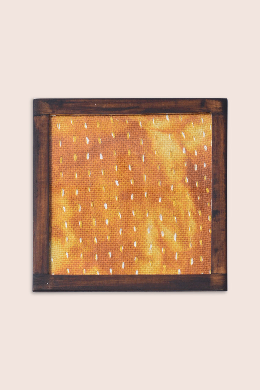 Pearl Handwoven Coasters - Set Of 2 Pcs with Coaster Holder