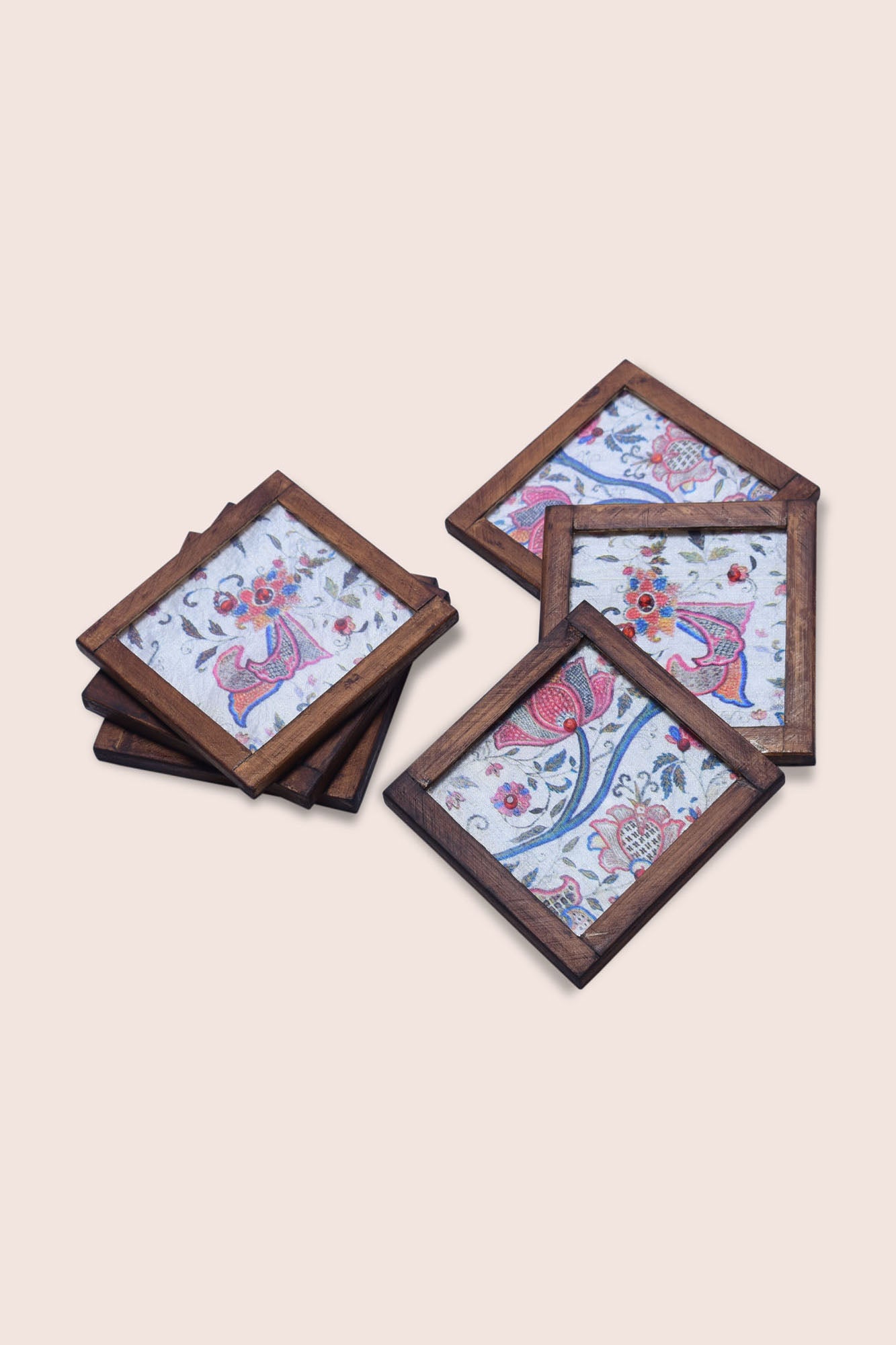 Nissa Handwoven Coasters Set of 2 pcs with Coaster Holder
