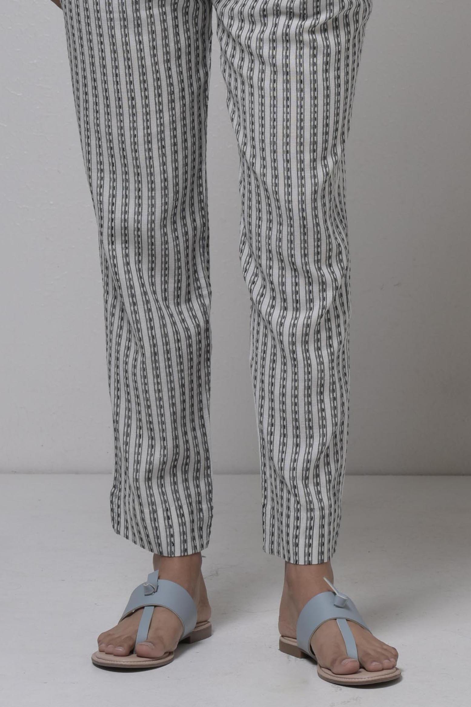 Kantha Embroidered Pleated Pant