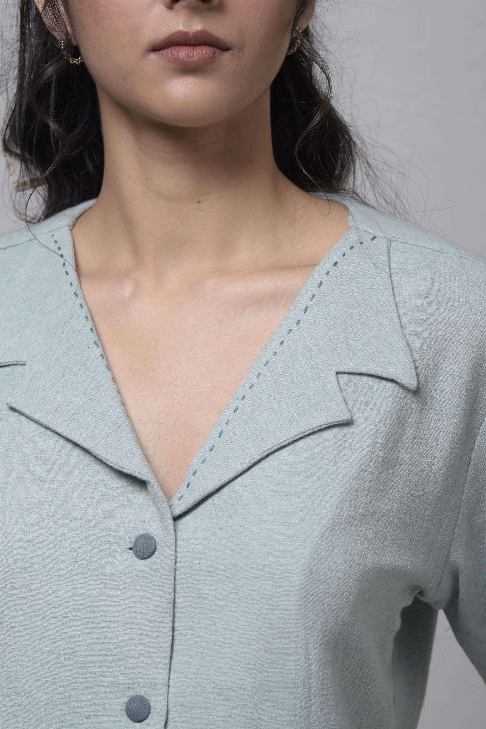 Casual Shirt With Running Embroidery