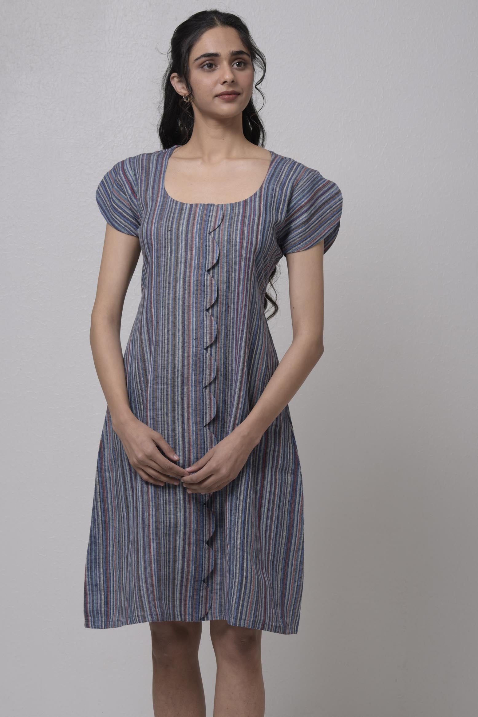 Scoop Neck With Petal Cuts