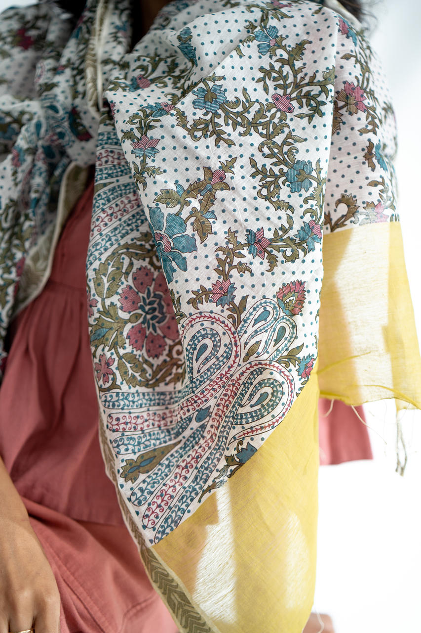 Romp Cotton Silk Handwoven Stole