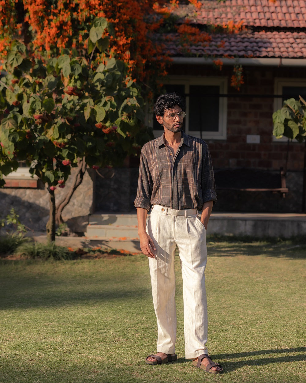 The Heritage Twill Off White Trouser