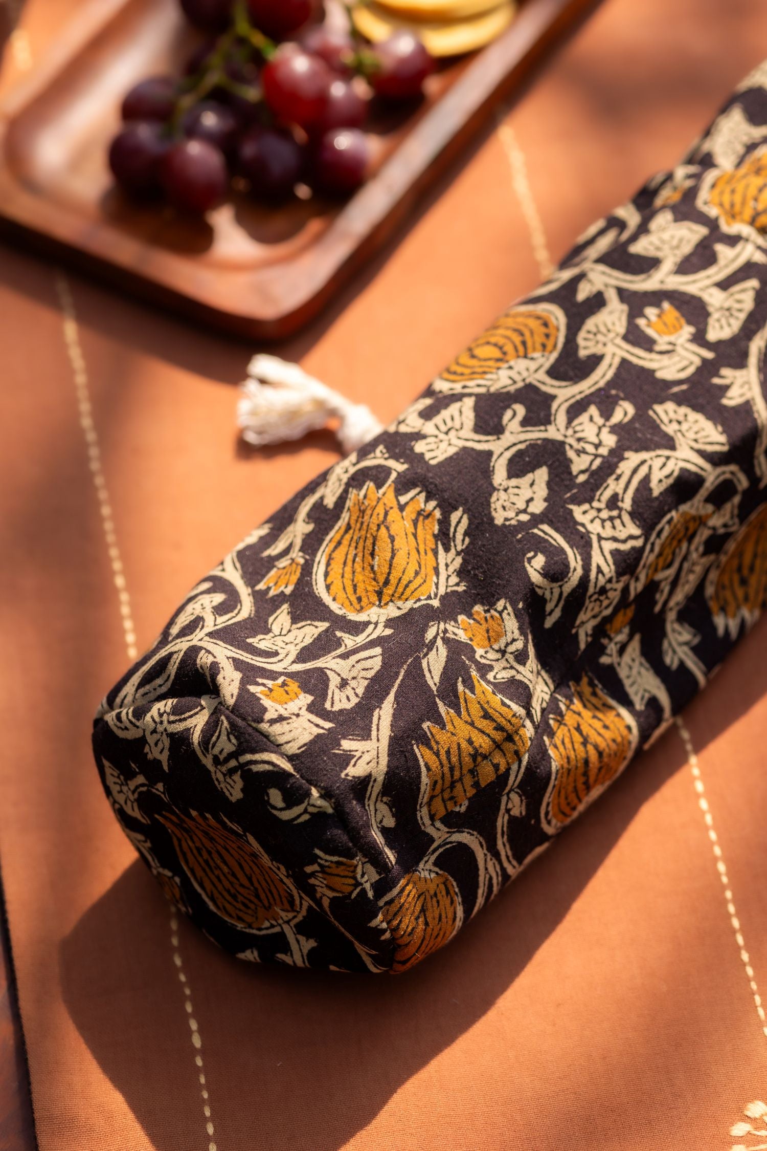 The Saffron Bloom Edit, Block Print Wine Gift Sleeve