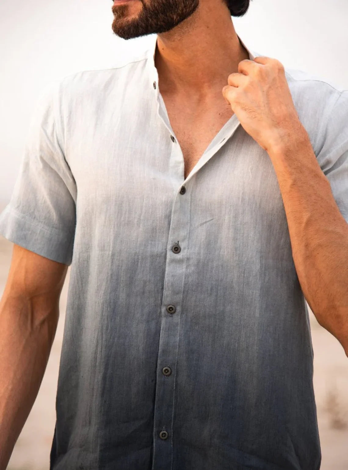 Cerulean Thread handwoven Linen Shirt